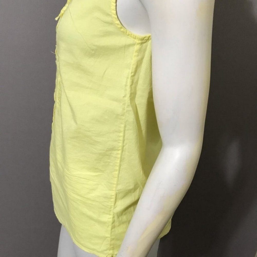 SOLDāāāGap Yellow Sleeveless Cotton Top Sz-XS - Picture 6 of 11